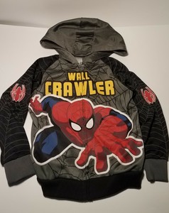 Marvel Crianças Meninos Tamanho 3T Homem Aranha Casaco com capuz de zíper Completo Muito Bom Estado | eBay