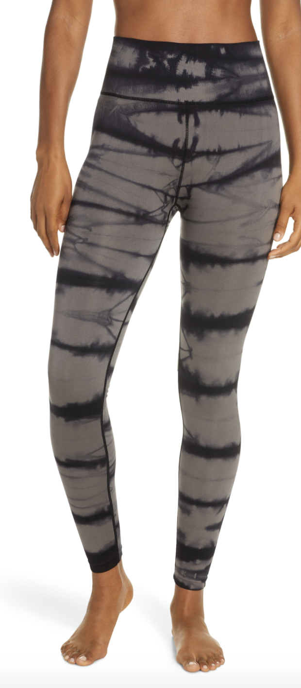 Zella Leggings Tie Dye Seamless Ankle Black Grey Yoga Gym Women S NEW