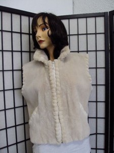sheared beaver vest