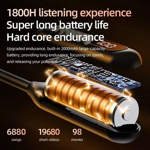 Cuffie Senza Fili Bluetooth 5.3 Con Archetto Da Collo Cuffie Con Microfono ▼ - Zdjęcie 5 z 18