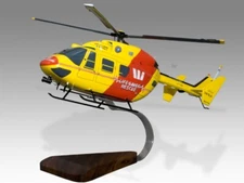 Airbus Helicopters BK117 Lifesaver Rescue Latest Version Wood Model Small 1/32