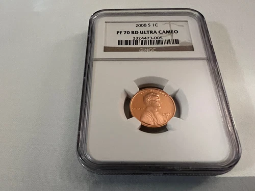 2008-S LINCOLN CENT NGC PF70 RD U.C. BROWN LABEL "TOP POP NGC VALUE $85"