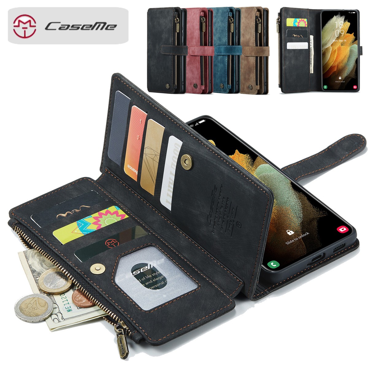 Iphone Wallet With Coin Purse Leather Crossbody Wallet IPhone Case