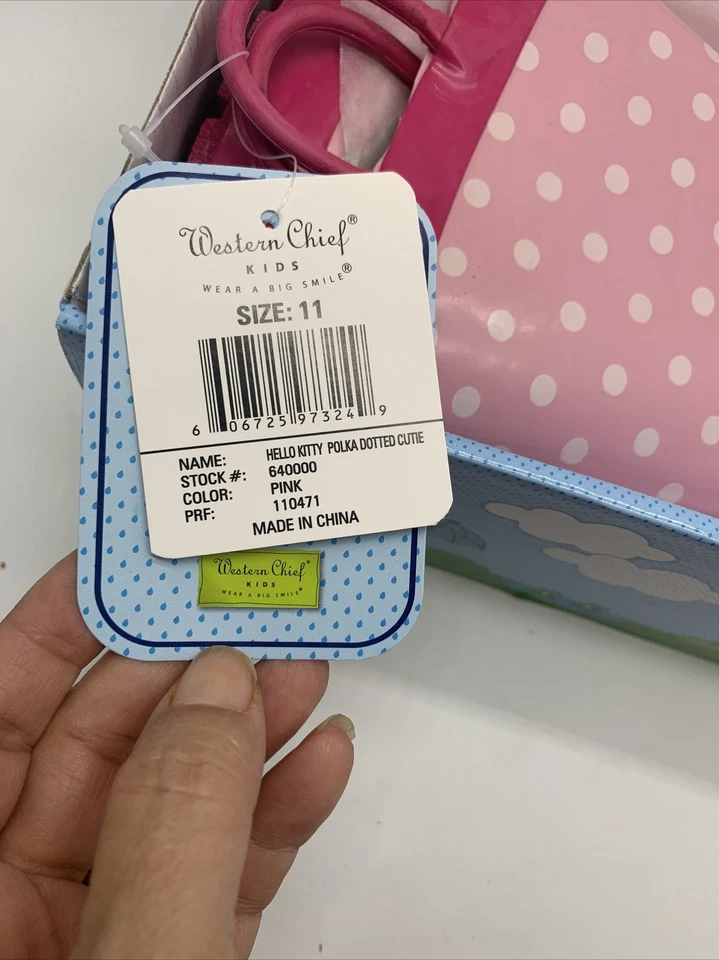 Western Chief Girl's Waterproof Rain Boot Size 1 1 Hello Kitty Pink 640000 NIB - Image 4 of 4