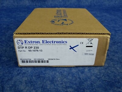 NEW Extron DTP R DP 4K 230 / 60-1076-13 DTP Receiver for DisplayPort 230' (B2)