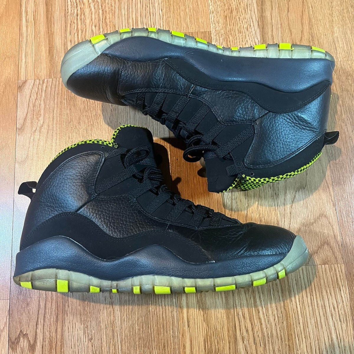 Retro Venom Green Jordan Retro 10 Black And Yellow Basketball