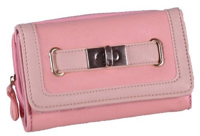 Womens Multi Color Faux Leather Purse Handbag Card Holder Slim