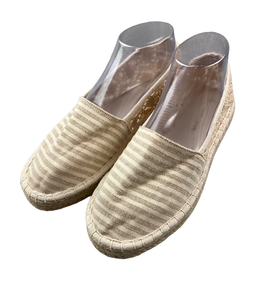 New Look Women s Shoes UK Size 6 Espadrilles Cream Striped Flat