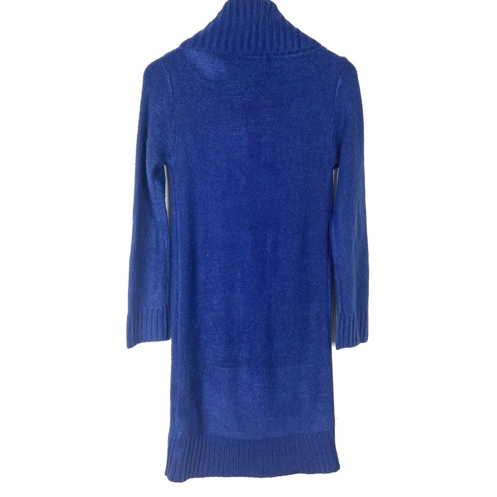 Abito maglione Love Moschino taglia S scollo cappuccio sopra ginocchio silenzioso lusso spesso accogliente