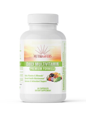 Complete Daily Multivitamin 60 Caps -Immune, Antioxidant, Energy, Overall Health