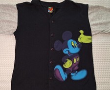Vintage Disney Mickey Unlimited T-shirt Button Up Kids Youth Size L USA