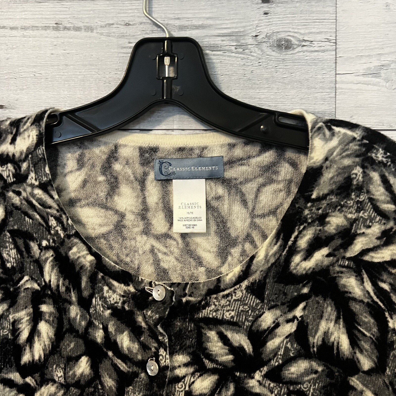 Classic Elements Medium Neutral Acrylic Cardigan … - image 16