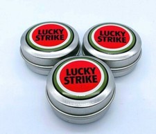 3 Stück Lucky Strike Dose + Maßband Lucky Strike Vintage Werbemittel