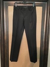 Ralph Lauren Collection Black Stretch Wool/Cotton Straight Leg Pant size 4