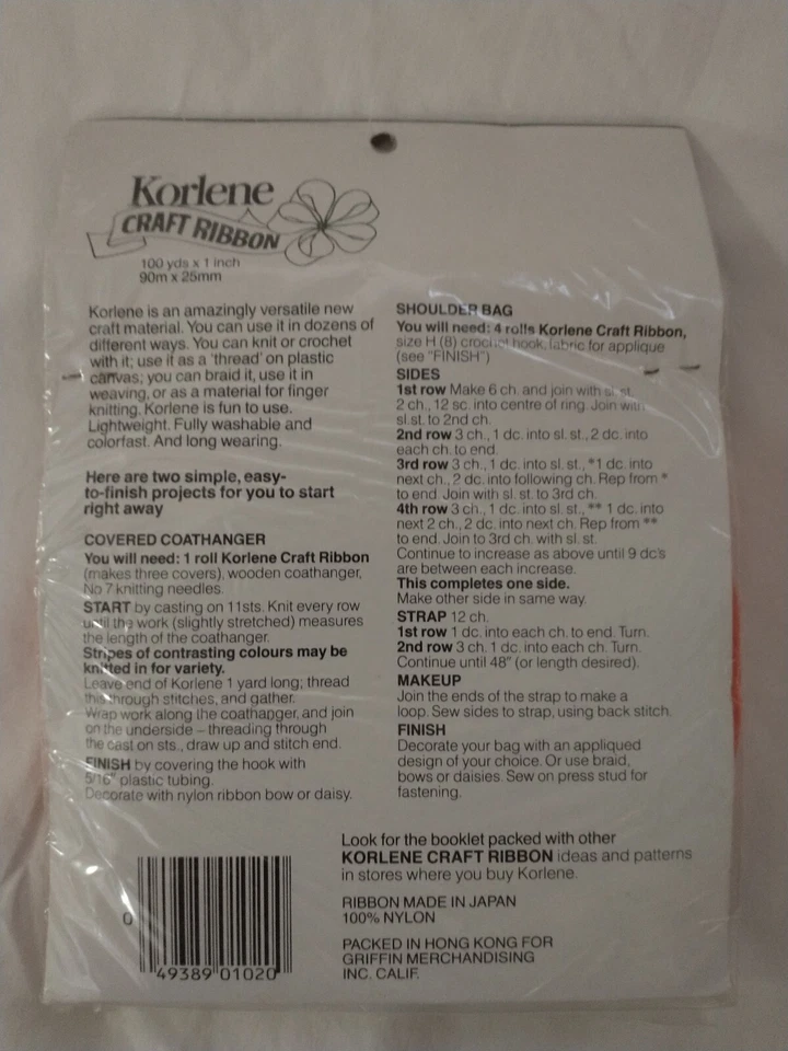 Vintage Korlene Craft Ribbon Orange 100 yds UNOPENED  - Image 2 of 2