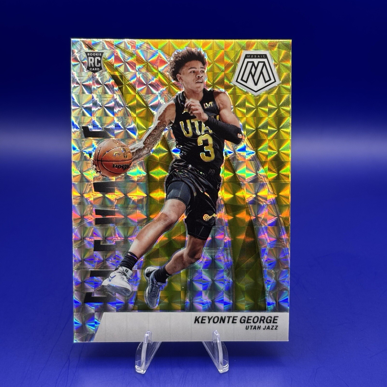 2023-24 Panini Mosaic Keyonte George Elevate Mosaic Prizm #22 Rookie RC Jazz