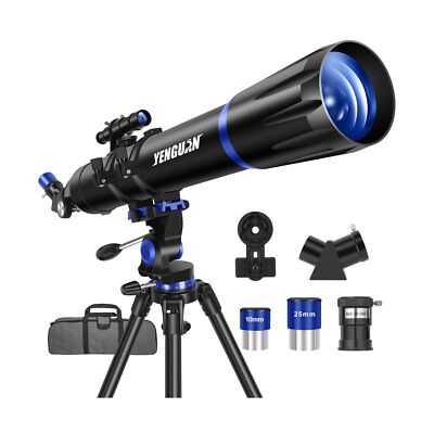 Telescoop voor volwassenen, professionele astronomie, 90 mm opening, 700 mm krachtige telescoop voor beginners en kinderen met precisie-instelling, vertisteel AZ-montage