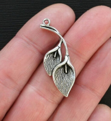 4 Flower Charms Antique Silver Tone Lovely Calla Lily - SC2619 | eBay