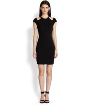 NWT Helmut Lang Gala Cutout Sleeve Knit Sheath Mini Dress $409 Sz XS