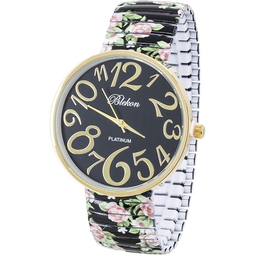 Blekon Damen-Armbanduhr XL 41mm Floral, Stretchband - Bild 7 von 39