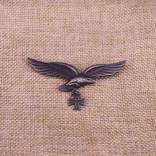 WW2 Eagle Cross Enamel Pin German Military Brooch