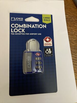Lewis N. Clark Travel Sentry Lss As the 3 Dial Combo Lock Blue TSA23BLU