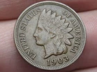 1903 Indian Head Cent Penny, XF/AU Details, Brown, 2.5 Diamonds