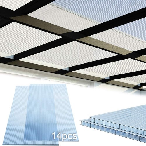 20x Polycarbonate Greenhouse Panels Twin Wall Sheets Double Wall Sheet 4mm - Picture 4 of 9