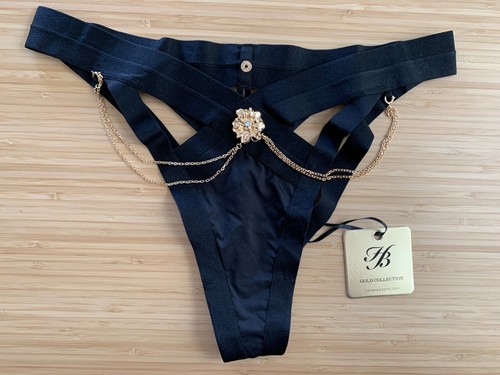 Tanga negra Honey Birdette RONEET 🖤🌼 talla pequeña (S) sexy nueva con etiqueta - Imagen 2 de 22