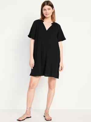 Old Navy Women's Crinkle Gauze Mini Swing Dress Black NEW size Small,  Medium | eBay