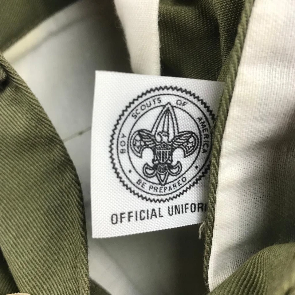 Boy Scouts Of America Pants Boys Small Green Canvas Cargo Unfinished Uniform * - Image 4 of 4