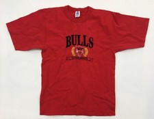 VIntage Worn Men's LOGO 7 Chicago Bulls NBA Embroidered Shirt Medium Made in USA