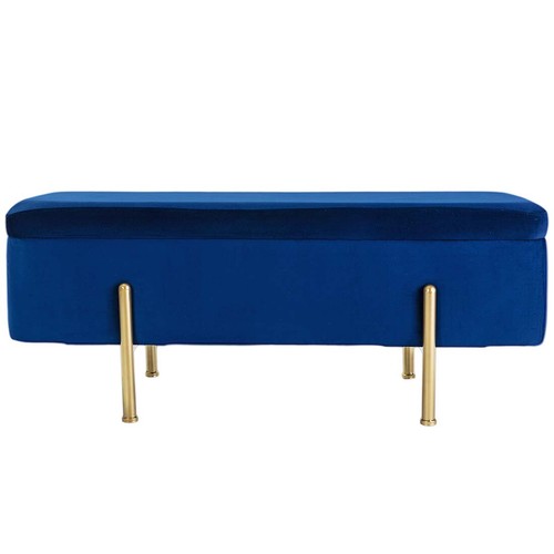 MARTA VELVET STORAGE OTTOMAN BENCH CHEST BEDROOM LIVINGROOM FOOTSTOOL