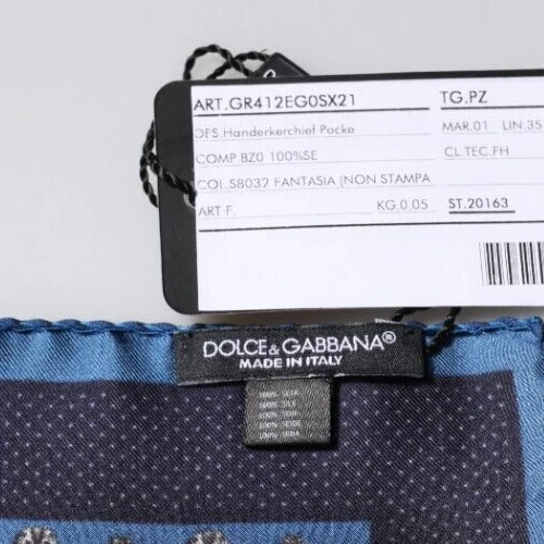 DOLCE & GABBANA шарф синий леди жук шелк квадратный носовой платок 32,5 см x 31 см 240usd - Изображение 4 из 4