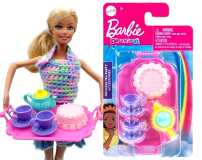 New Barbie Doll Tea Party 8 Piece Set Mattel