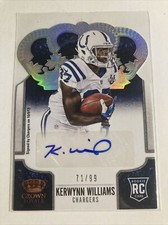 KERWYNN WILLIAMS 2013 PANINI CROWN ROYALE ROOKIE AUTO CARD #151 /99