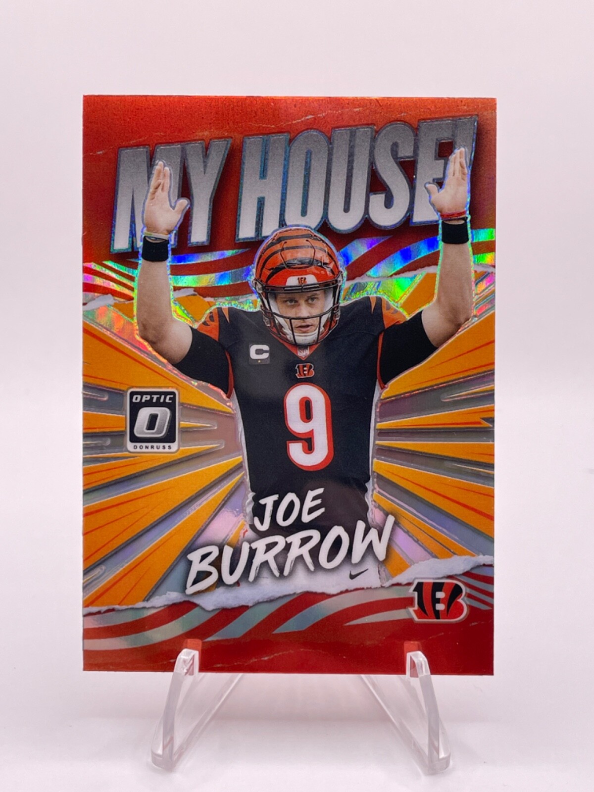 2021 Donruss Optic MY HOUSE Joe Burrow Silver Prizm #MH-11 Bengals AC