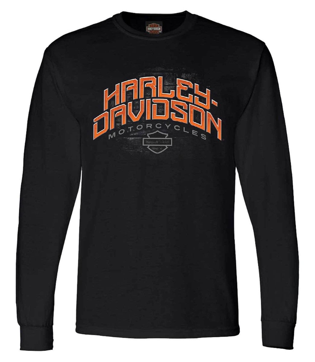 【HARLEY DAVIDSON】L/S Tee デカロゴ スリーブロゴ 2XL Harley-Davidson® Men's Bar & Shield Logo Long Sleeve Crew