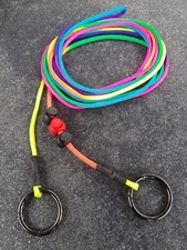 Paracord '12ft Distance Sticks Marker RAINBOW CORD with Gun Metal RINGS