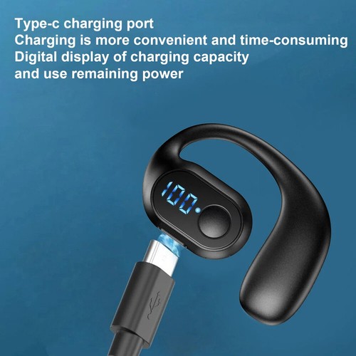 Bluetooth 5.4 Headset Single Wireless Ohrhörer Ohrhörer Stereo Kopfhörer Ohrbügel - Bild 9 von 27
