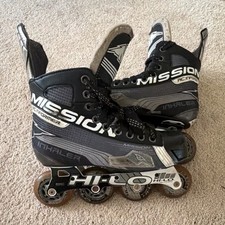 Mission Inhaler AC1 Former Inline Hockey Skates Black Gray White Hi-Lo Chassis