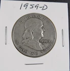 1959‑D Franklin Half Dollar • 90% Silver • Good Circulated Condition