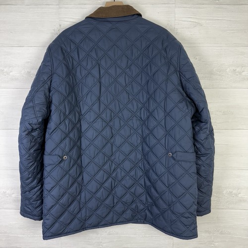 Brooks Brothers Paddock Diamond Quilted Coat Navy Blue Men’s Size 2XL Thermore - Picture 2 of 17