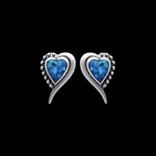 Blue Opal Earrings   925 Sterling Silver   Stunning Colorful Gemstone