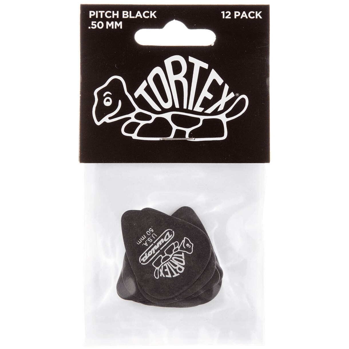 Плектрум Dunlop Tortex Черный как смоль 0,50 мм (12 шт) Plek Pick NEU