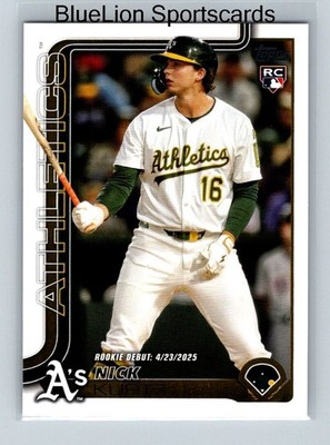 2025 Topps Update #US197 Nick Kurtz RD Oakland Athletics | eBay