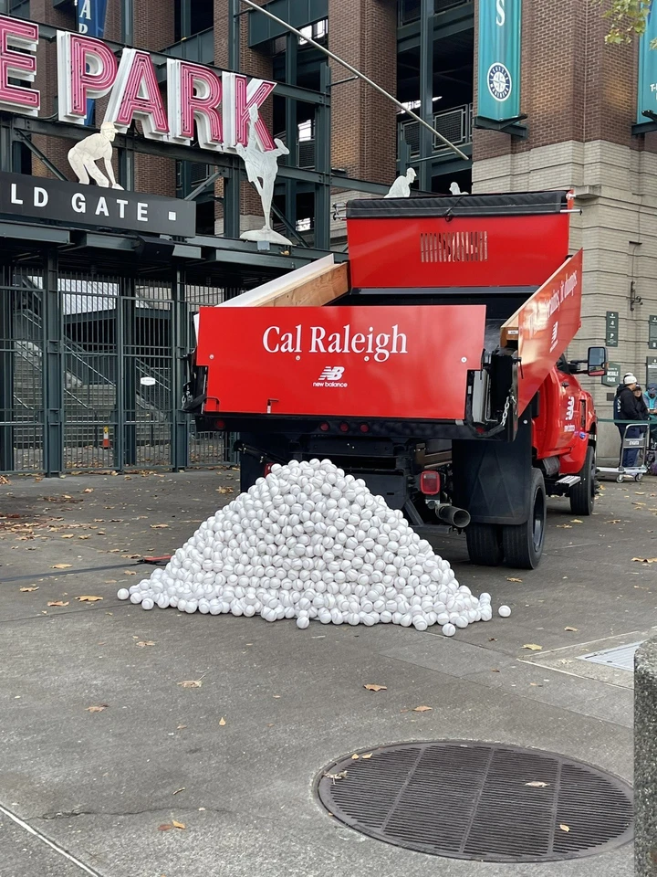 NEW Only 350 Cal Raleigh New Balance Hat “When It Rains, It Dumps” Adjustable - Image 3 of 4