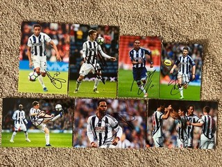 7 hand signed photographs of West Bromwich Albion footballers