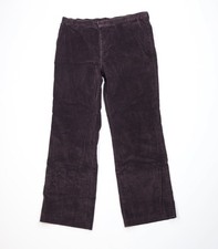 Vtg 70s Streetwear Mens 38x32 Faded Corduroy Bell Bottoms Pants Dark Brown USA