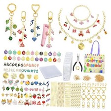 VvLons Lip Gloss Keychain Making Kit, 323Pcs Bag 323Pcs keychain charm kit